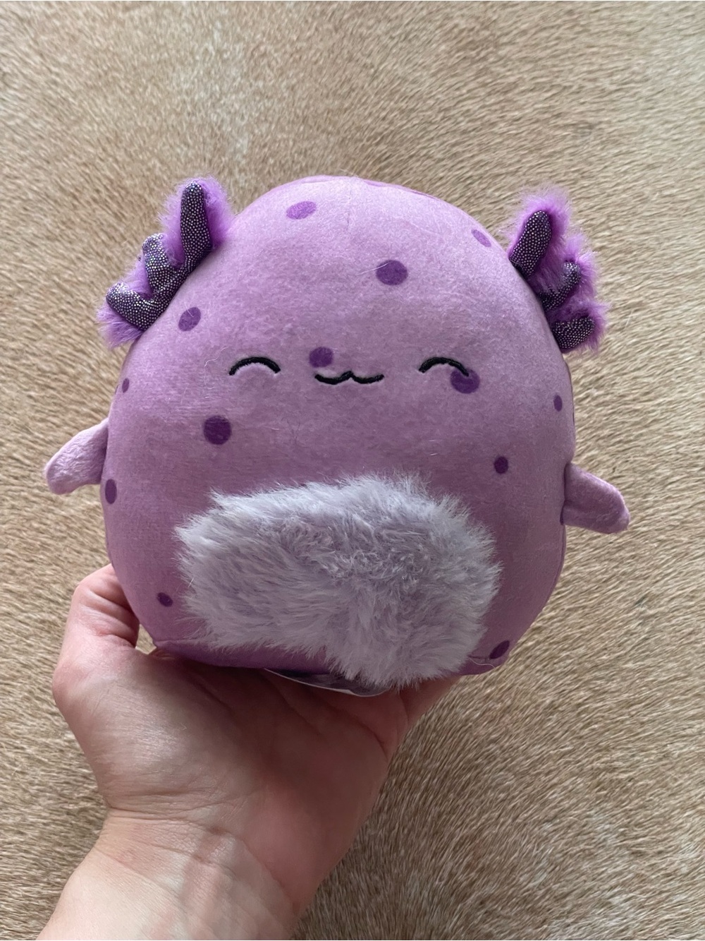 Purple Spotted Axolotl Squishmallow Plush
